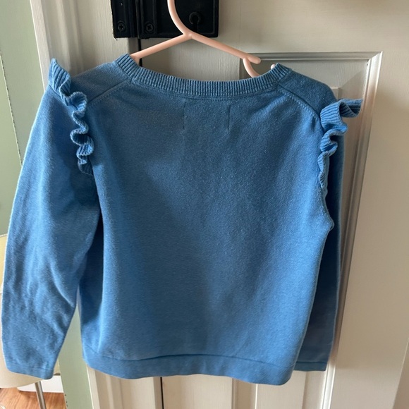 Mini Boden Blue Ruffle Cardigan - Picture 2 of 6